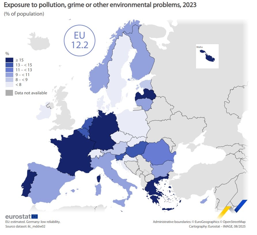 Eurostat, μόλυνση