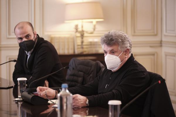 Λευτέρης Λαζάρου στη συνάντηση Μητσοτάκη με εκπροσώπους της εστίασης / Πηγή: ΓΤ Πρωθυπουγού