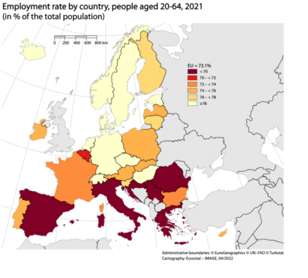 Eurostat, απασχόληση