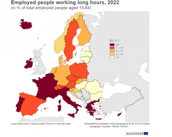 ωρες εργασίας, Eurostat
