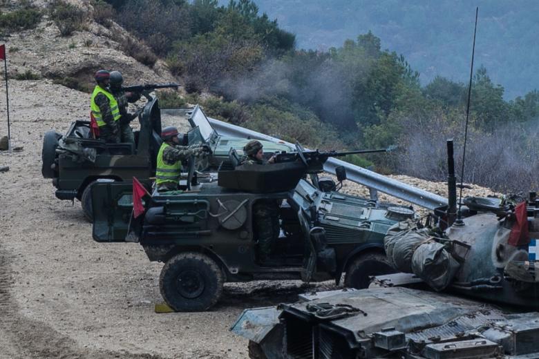 Εθνοφύλακες κατά τη διάρκεια άσκησης