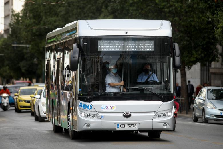 Ξεκίνησαν τα δρομολογία τα ηλεκτρικά λεωφορεία στους δρόμους της Αθήνας / Πηγή: Eurokinissi