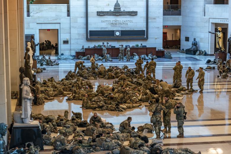 Η Εθνοφρουρά στο Καπιτώλιο / Πηγή: AP