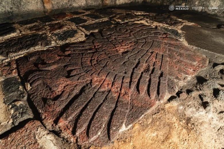 Ο αετός στις ανασκαφές του Temple Mayor / Πηγή: Υπ. Πολιτισμού Μεξικό - INAH