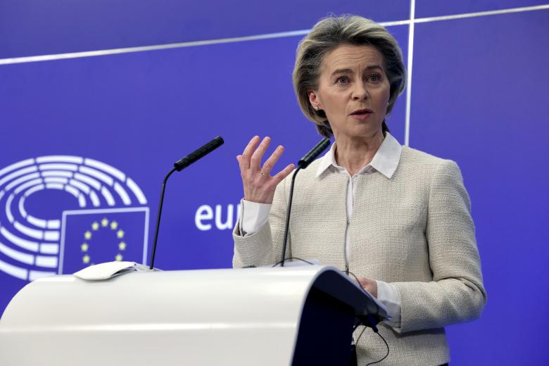 Η πρόεδρος της Ευρωπαϊκής Επιτροπής Ursula von der Leyen / Πηγή: Associated Press 