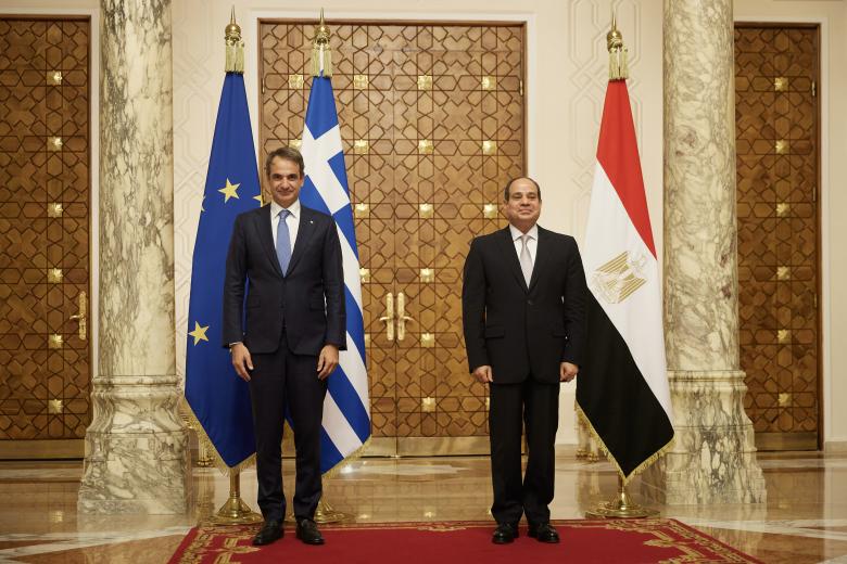 Ο πρωθυπουργός Κυριάκος Μητσοτάκης και ο Πρόεδρος της Δημοκρατίας της Αιγύπτου, Αμπντέλ Φατάχ αλ Σίσι / Πηγή: Eurokinissi