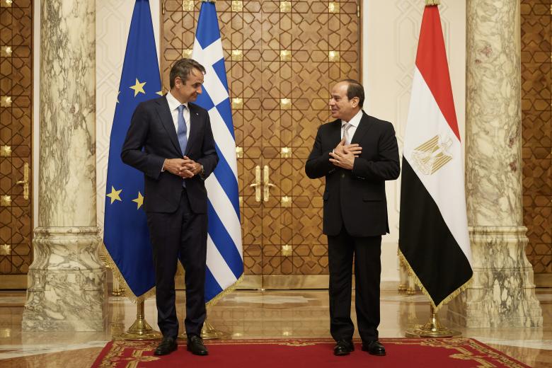 Ο πρωθυπουργός Κυριάκος Μητσοτάκης και ο Πρόεδρος της Δημοκρατίας της Αιγύπτου, Αμπντέλ Φατάχ αλ Σίσι / Πηγή: Eurokinissi