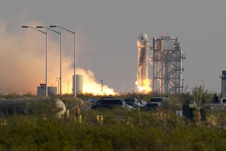 Η εκτόξευση του Blue Origin από την έρημο του Τέξας / Πηγή: AP