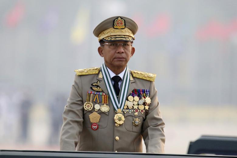 O επικεφαλής του στρατιωτικού καθεστώτος στην Μιανμάρ, Μιν Αούνγκ Χλάινγκ / Πηγή: AP