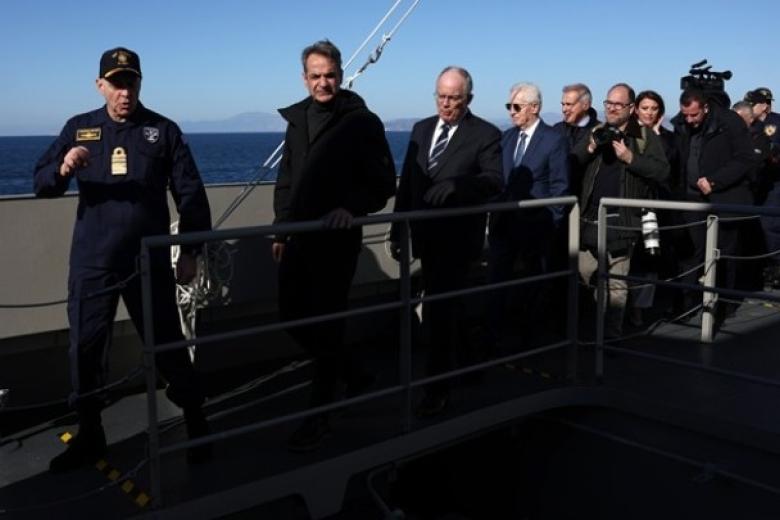 Κ. Μητσοτάκης στη φρεγάτα Κίμων