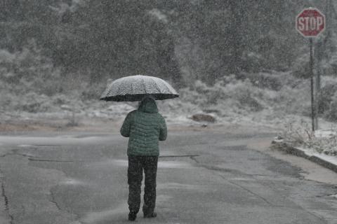 Κακοκαιρία Μήδεια: Χιόνια στον Διόνυσο / Πηγή: Eurokinissi