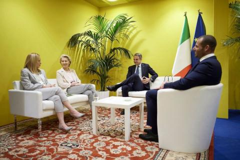 Μητσοτάκης, φον ντερ Λάιεν, Μελόνι