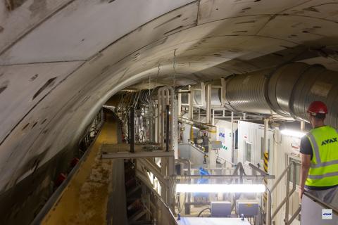 ΑΒΑΞ: Ο μετροπόντικας «Αθηνά» κάλυψε το 90% της διαδρομής του στη Γραμμή 4 του Μετρό