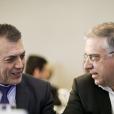 Ο πρώην υπουργός εργασίας Γ Βρούτσης και ο πρώην υπουργός εσωτερικών Τ. Θεοδωρικάκος