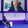 Ο Mircea Geoana, αναπληρωτής γενικός γραμματέας του ΝΑΤΟ, μιλά μέσω τηλεδιάσκεψης στο Φόρουμ των Δελφών