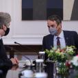 Ο πρωθυπουργός Κυριάκος Μητσοτάκης με τον Επίτροπο αρμόδιο για την Εσωτερική Αγορά, Thierry Breton / Πηγή: Eurokinissi