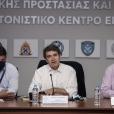 Σύσκεψη υπό τον υπουργό Προστασίας του Πολίτη, Μιχάλη Χρυσοχοΐδη, και τον υφυπουργό Πολιτικής Προστασίας και Διαχείρισης Κρίσεων, Νίκο Χαρδαλιά, στο Κέντρο Επιχειρήσεων της Πολιτικής Προστασίας / Πηγή: Eurokinissi